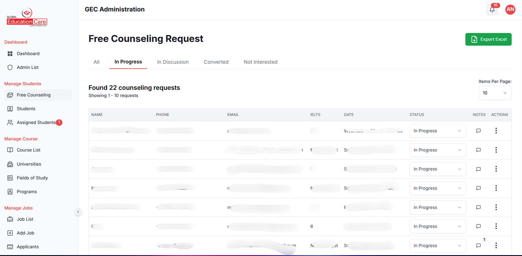 Counseling session management