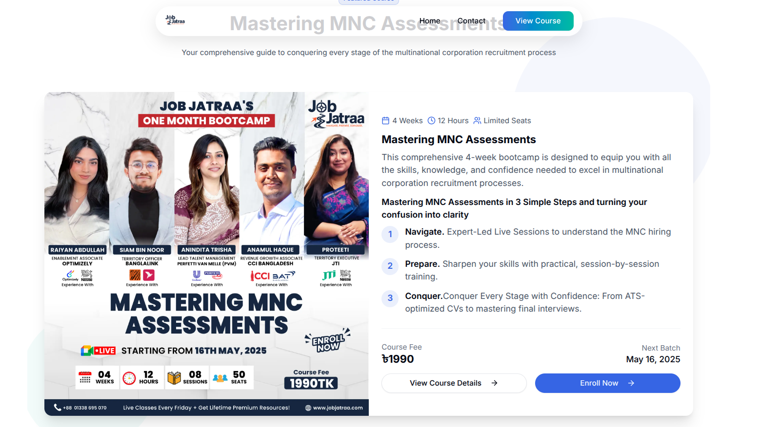 Course details and curriculum breakdown